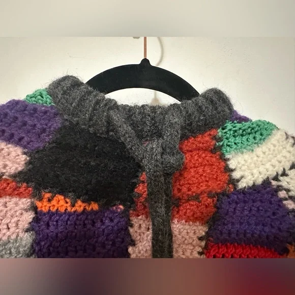 Marni wool crochet patch multicolor pullover hoodie w/ pouch - 46/ US men sm - Picture 13 of 16